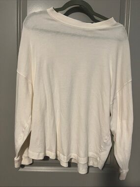 Jenni kayne Women's Lightweight Long Sleeve Crewneck Top - White